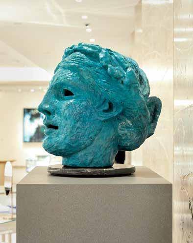 Head of Thalia II, 2022, bronze, by George Petrides. Tiffany & Co. Global Flagship, New York.