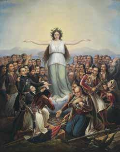 Greece Expressing Gratitude, oil painting by Theodoros Vryzakis, 1858. National Gallery – Alexandros Soutsos Museum, Greece.