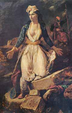 Greece on the Ruins of Missolonghi, oil painting by Eugène Delacroix, 1826. Musée des Beaux-Arts de Bordeaux.