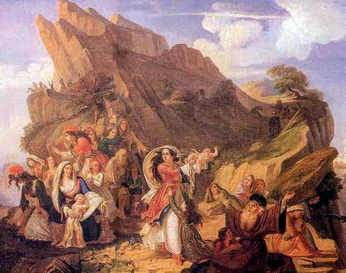 The Dance of Zalongos, or The Souliotisses, oil painting by Claude Pinet, 1803. Benaki Museum, Athens.