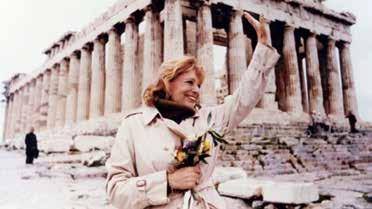 Melina Mercouri in front of the Parthenon.