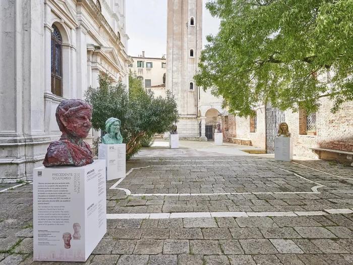 Hellenic Heads at San Giorgio dei Greci, Venice — installation view
