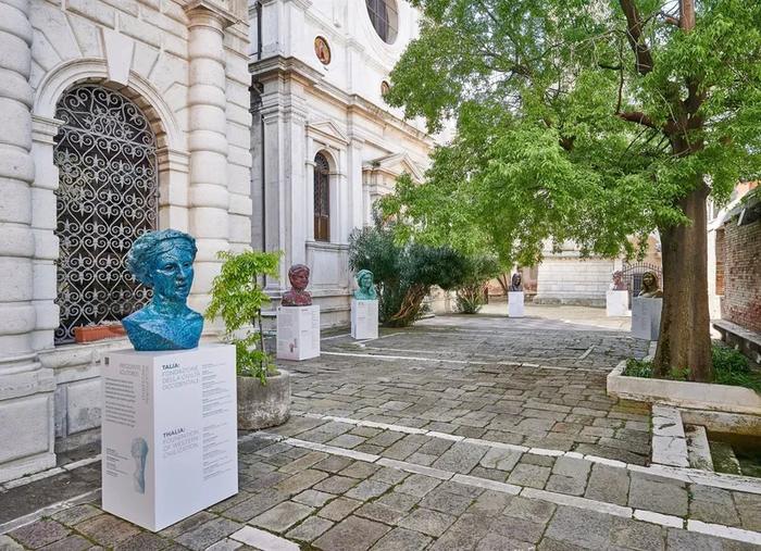 Hellenic Heads at San Giorgio dei Greci, Venice — installation view